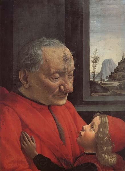 Domenicho Ghirlandaio Alter Mann mit einem kleinen jungen Spain oil painting art